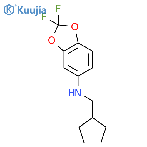 1,3-Benzodioxol-5-amine, N-(cyclopentylmethyl)-2,2-difluoro- structure