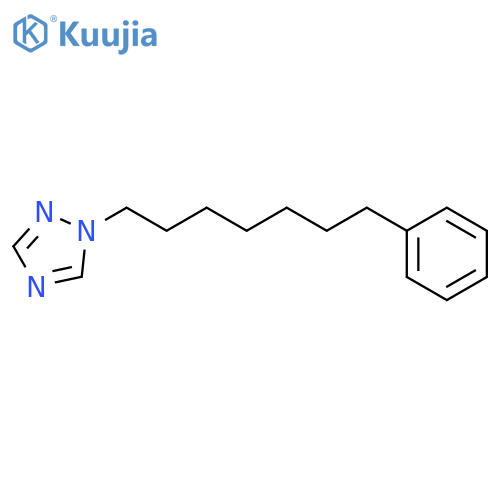 1H-1,2,4-Triazole, 1-(7-phenylheptyl)- structure