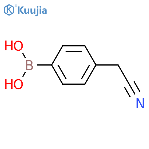 [4-(cyanomethyl)phenyl]boronic acid structure