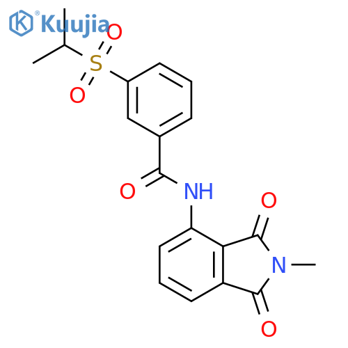 N-(2-methyl-1,3-dioxo-2,3-dihydro-1H-isoindol-4-yl)-3-(propane-2-sulfonyl)benzamide structure