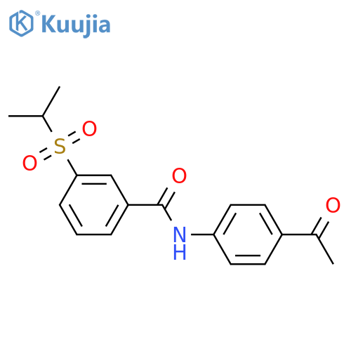 N-(4-acetylphenyl)-3-(propane-2-sulfonyl)benzamide structure