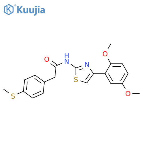 N-4-(2,5-dimethoxyphenyl)-1,3-thiazol-2-yl-2-4-(methylsulfanyl)phenylacetamide structure