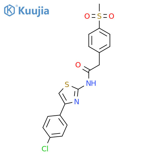 N-4-(4-chlorophenyl)-1,3-thiazol-2-yl-2-(4-methanesulfonylphenyl)acetamide structure