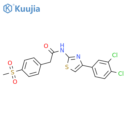 N-4-(3,4-dichlorophenyl)-1,3-thiazol-2-yl-2-(4-methanesulfonylphenyl)acetamide structure
