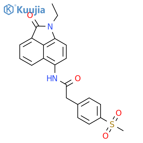 N-{2-ethyl-3-oxo-2-azatricyclo6.3.1.0^{4,12}dodeca-1(11),4,6,8(12),9-pentaen-9-yl}-2-(4-methanesulfonylphenyl)acetamide structure