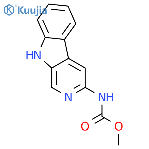 Carbamic acid,9H-pyrido[3,4-b]indol-3-yl-, methyl ester (9CI) structure