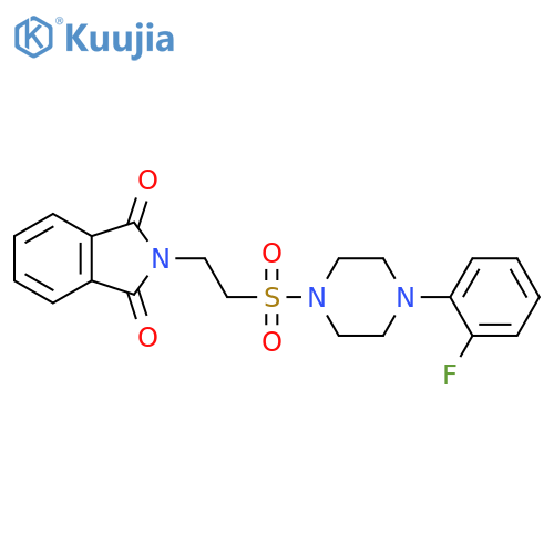 2-(2-{4-(2-fluorophenyl)piperazin-1-ylsulfonyl}ethyl)-2,3-dihydro-1H-isoindole-1,3-dione structure