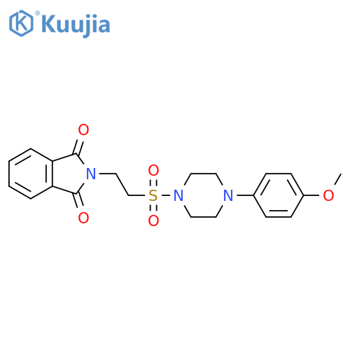 2-(2-{4-(4-methoxyphenyl)piperazin-1-ylsulfonyl}ethyl)-2,3-dihydro-1H-isoindole-1,3-dione structure