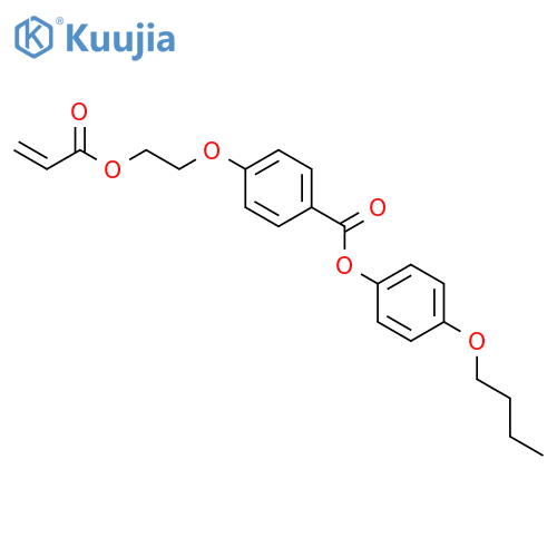 Benzoic acid, 4-[2-[(1-oxo-2-propenyl)oxy]ethoxy]-, 4-butoxyphenyl ester structure