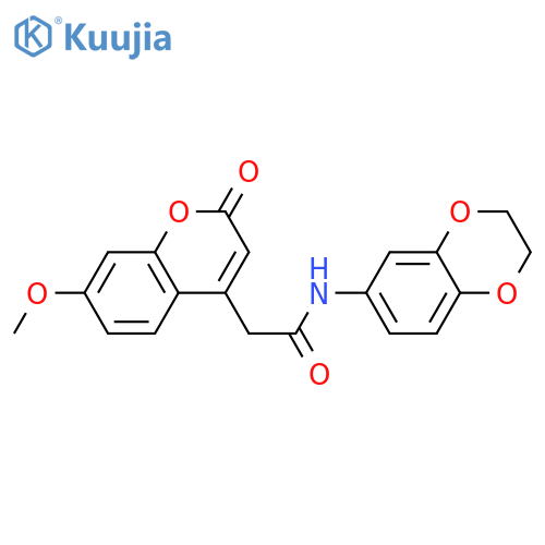 N-(2,3-dihydro-1,4-benzodioxin-6-yl)-2-(7-methoxy-2-oxo-2H-chromen-4-yl)acetamide structure