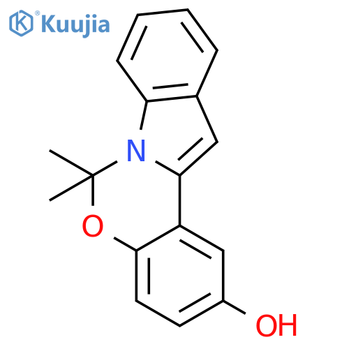 6H-Indolo[1,2-c][1,3]benzoxazin-2-ol, 6,6-dimethyl- structure