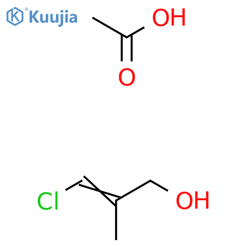 2-Propen-1-ol, 3-chloro-2-methyl-, acetate, (E)- structure
