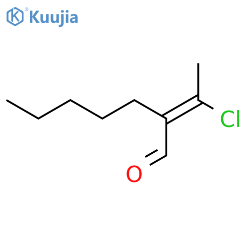 Heptanal, 2-(1-chloroethylidene)-, (Z)- structure