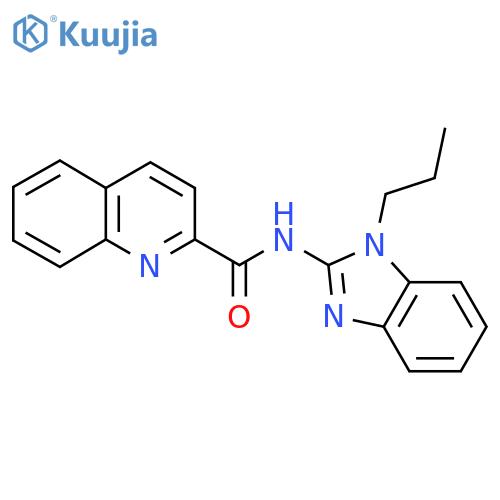 N-(1-propyl-1H-1,3-benzodiazol-2-yl)quinoline-2-carboxamide structure