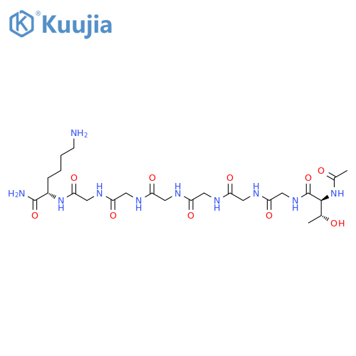 L-Lysinamide, N-acetyl-L-threonylglycylglycylglycylglycylglycylglycyl- structure