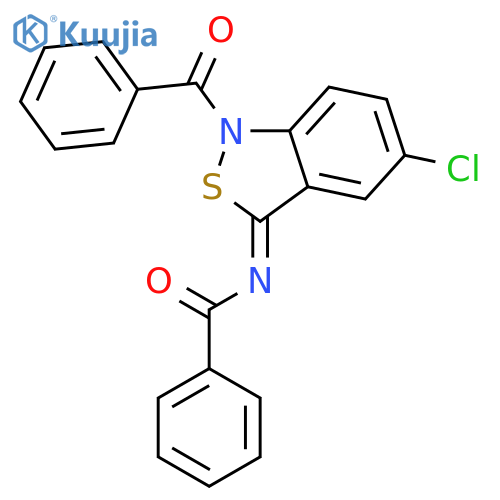 Benzamide, N-(1-benzoyl-5-chloro-2,1-benzisothiazol-3(1H)-ylidene)- structure
