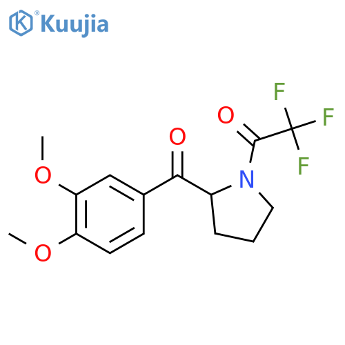Pyrrolidine, 2-(3,4-dimethoxybenzoyl)-1-(trifluoroacetyl)- structure