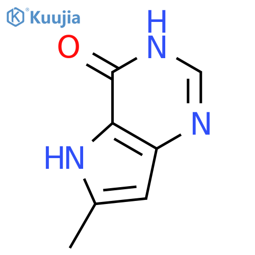 6-methyl-3H,4H,5H-pyrrolo3,2-dpyrimidin-4-one structure