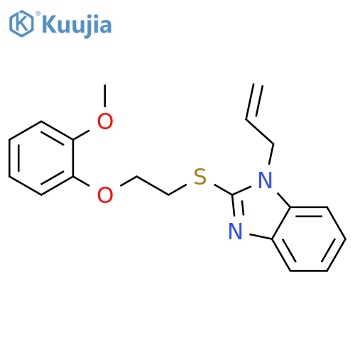 2-{2-(2-methoxyphenoxy)ethylsulfanyl}-1-(prop-2-en-1-yl)-1H-1,3-benzodiazole structure