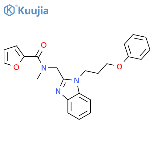 N-methyl-N-{1-(3-phenoxypropyl)-1H-1,3-benzodiazol-2-ylmethyl}furan-2-carboxamide structure
