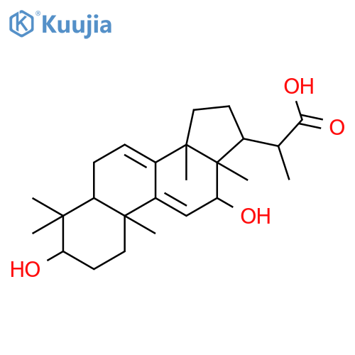 (20S)-3β,12β-Dihydroxy-4,4,14α-trimethyl-5α-pregna-7,9(11)-diene-20-carboxylic acid structure