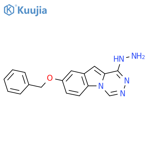 [1,2,4]Triazino[4,5-a]indol-1(2H)-one, 8-(phenylmethoxy)-, hydrazone structure