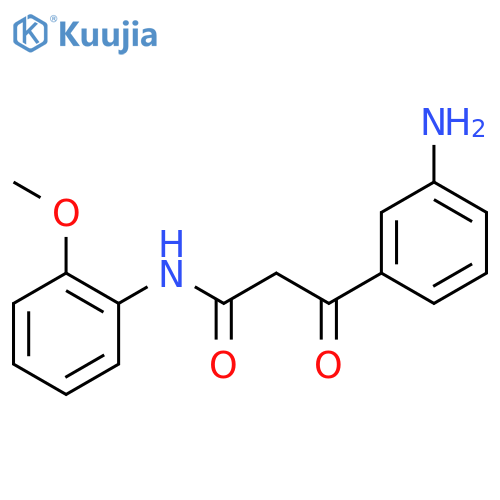 3-(m-Aminophenyl)-N-(o-methoxyphenyl)-3-oxopropionamide structure