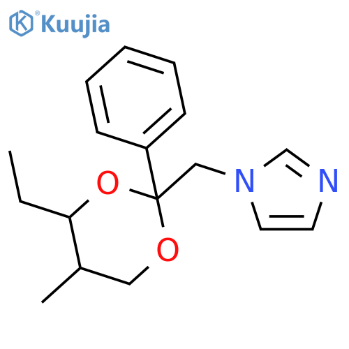 1H-Imidazole, 1-[(4-ethyl-5-methyl-2-phenyl-1,3-dioxan-2-yl)methyl]- structure