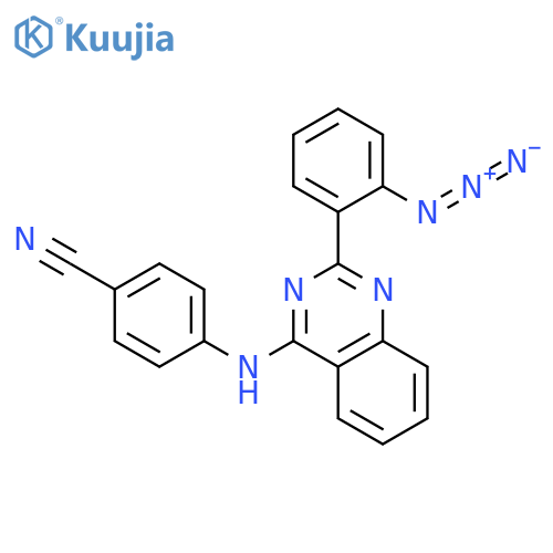 Benzonitrile, 4-[[2-(2-azidophenyl)-4-quinazolinyl]amino]- structure