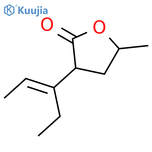 2(3H)-Furanone, 3-(1-ethyl-1-propenyl)dihydro-5-methyl- structure