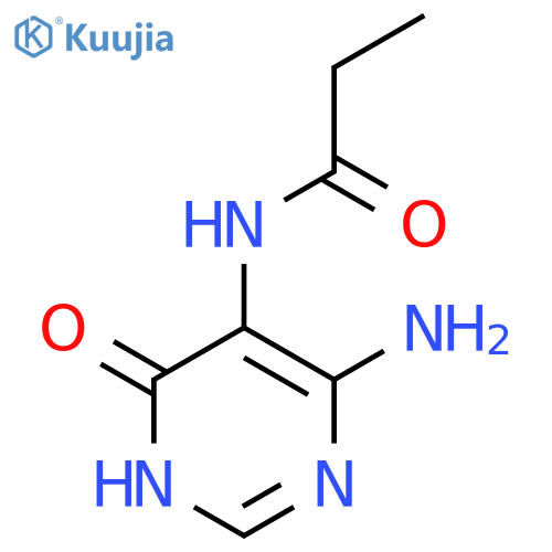 N-(4-amino-6-oxo-1,6-dihydropyrimidin-5-yl)propionamide structure