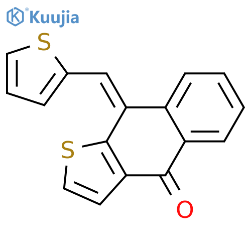 Naphtho[2,3-b]thiophen-4(9H)-one, 9-(2-thienylmethylene)-, (9Z)- structure