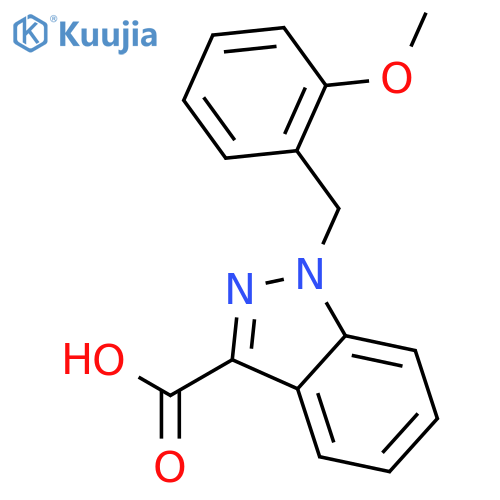 1H-Indazole-3-carboxylic acid, 1-[(2-methoxyphenyl)methyl]- structure