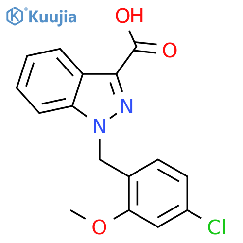 1H-Indazole-3-carboxylic acid, 1-[(4-chloro-2-methoxyphenyl)methyl]- structure