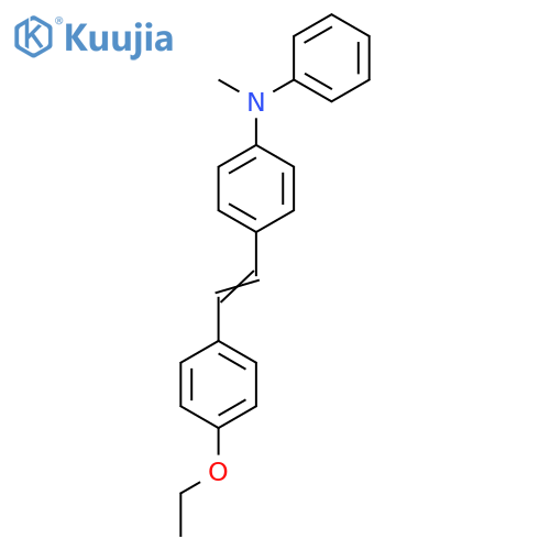 4-[2-(4-ethoxyphenyl)ethenyl]-N-methyl-N-phenylaniline structure