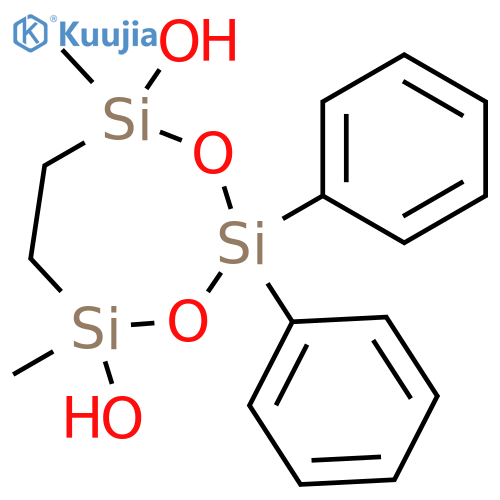 1,3-Dioxa-2,4,7-trisilacycloheptane-4,7-diol, 4,7-dimethyl-2,2-diphenyl- structure