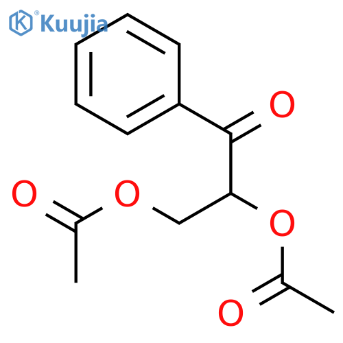 1-Propanone, 2,3-bis(acetyloxy)-1-phenyl- structure