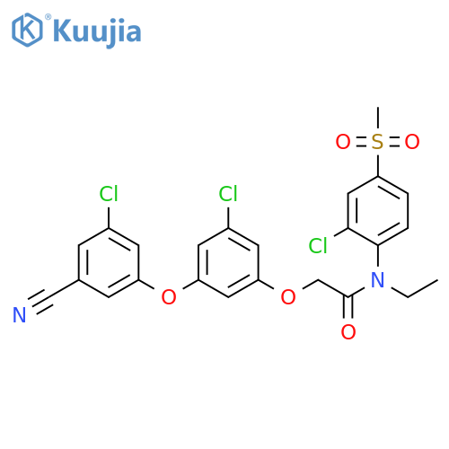Acetamide,2-[3-chloro-5-(3-chloro-5-cyanophenoxy)phenoxy]-N-[2-chloro-4-(methylsulfonyl)phenyl]-N-ethyl- structure