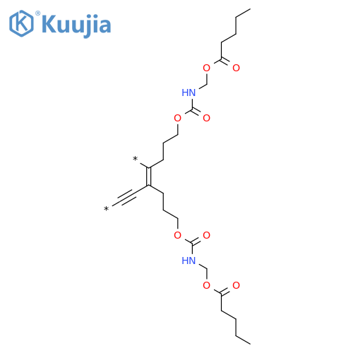 Poly[1,2-bis[3-[[[[[(1-oxopentyl)oxy]methyl]amino]carbonyl]oxy]propyl]-1-buten-3-yne-1,4-diyl] structure