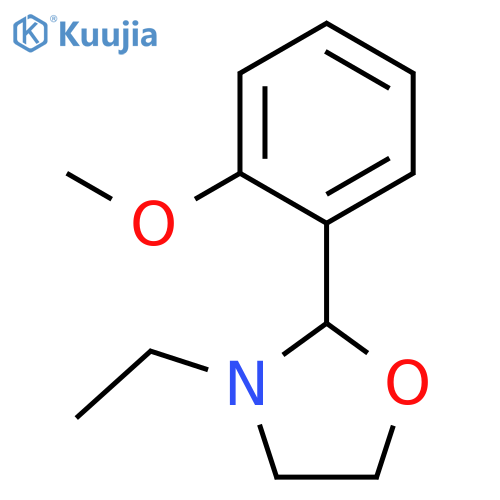 Oxazolidine, 3-ethyl-2-(methoxyphenyl)- structure