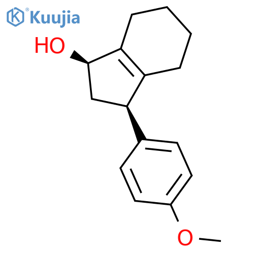 1H-Inden-1-ol, 2,3,4,5,6,7-hexahydro-3-(4-methoxyphenyl)-, cis- structure