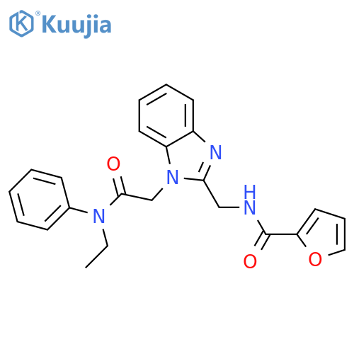 N-(1-{ethyl(phenyl)carbamoylmethyl}-1H-1,3-benzodiazol-2-yl)methylfuran-2-carboxamide structure
