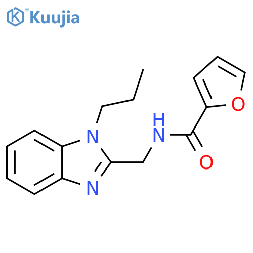 N-(1-propyl-1H-1,3-benzodiazol-2-yl)methylfuran-2-carboxamide structure
