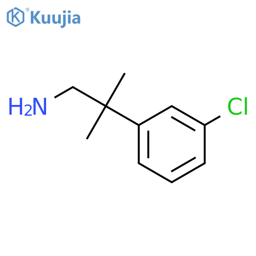 2-(3-chlorophenyl)-2-methylpropan-1-amine structure