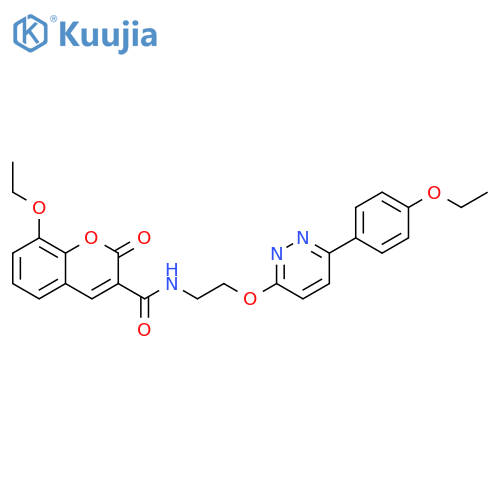 8-ethoxy-N-(2-{6-(4-ethoxyphenyl)pyridazin-3-yloxy}ethyl)-2-oxo-2H-chromene-3-carboxamide structure