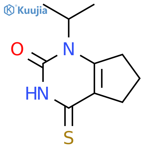 1-isopropyl-4-thioxo-1,3,4,5,6,7-hexahydro-2H-cyclopentadpyrimidin-2-one structure