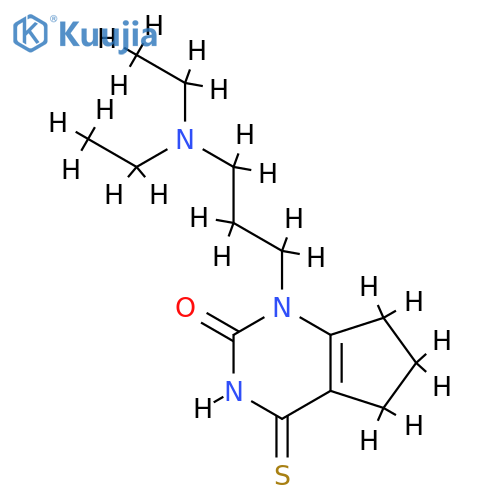 1-3-(diethylamino)propyl-4-sulfanylidene-1H,2H,3H,4H,5H,6H,7H-cyclopentadpyrimidin-2-one structure