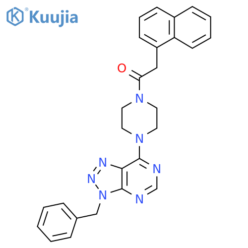 1-(4-{3-benzyl-3H-1,2,3triazolo4,5-dpyrimidin-7-yl}piperazin-1-yl)-2-(naphthalen-1-yl)ethan-1-one structure