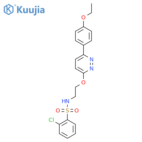 2-chloro-N-(2-{6-(4-ethoxyphenyl)pyridazin-3-yloxy}ethyl)benzene-1-sulfonamide structure