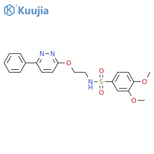 3,4-dimethoxy-N-[2-(6-phenylpyridazin-3-yl)oxyethyl]benzenesulfonamide structure